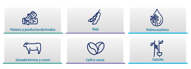¿A qué productos se aplica el EUDR?